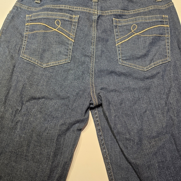 Liz Claiborne Blue Boot Cut Jeans with Gold Studs - Picture 6 of 6